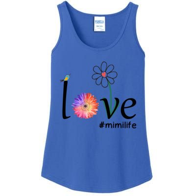 Love #Mimilife Watercolor Flower Bird Grandma Mother's Day Cool Gift Ladies Essential Tank