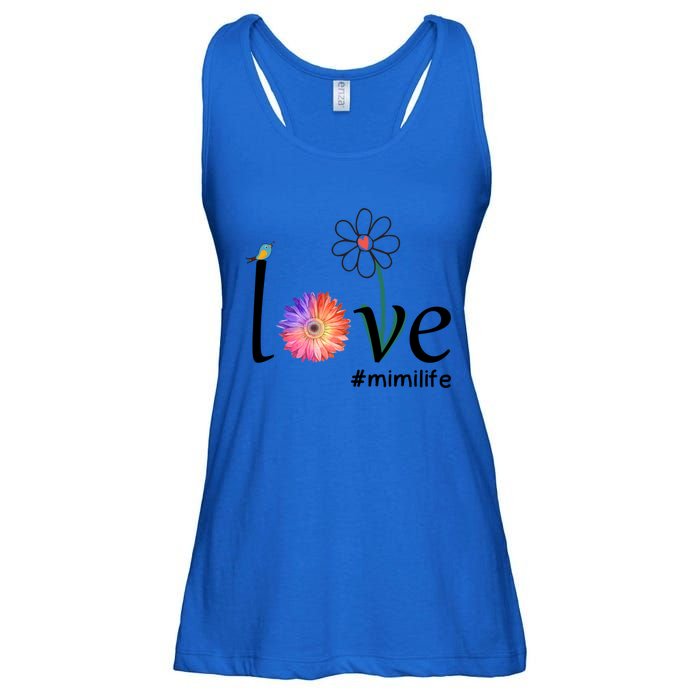 Love #Mimilife Watercolor Flower Bird Grandma Mother's Day Cool Gift Ladies Essential Flowy Tank