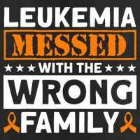 Leukemia Messed With The Wrong Family Leukemia Awareness 7 Panel Mesh Trucker Snapback Hat