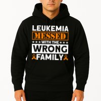 Leukemia Messed With The Wrong Family Leukemia Awareness Hoodie