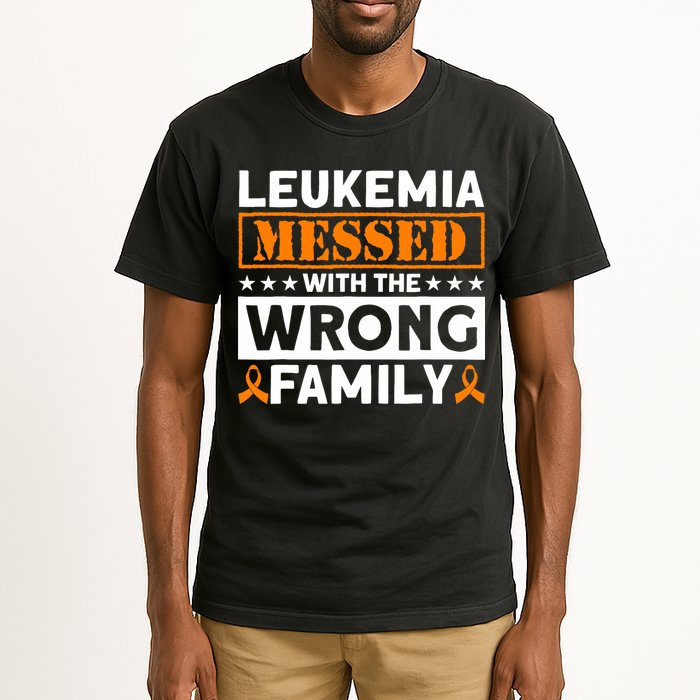 Leukemia Messed With The Wrong Family Leukemia Awareness Tall T-Shirt