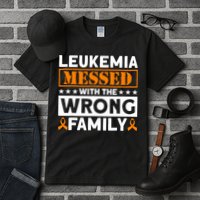 Leukemia Messed With The Wrong Family Leukemia Awareness Tall T-Shirt