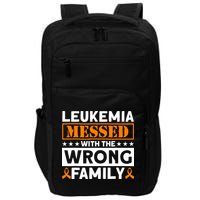 Leukemia Messed With The Wrong Family Leukemia Awareness Impact Tech Backpack