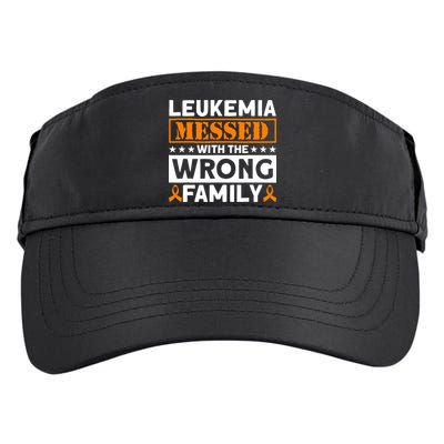 Leukemia Messed With The Wrong Family Leukemia Awareness Adult Drive Performance Visor