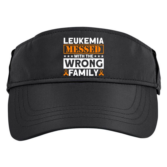 Leukemia Messed With The Wrong Family Leukemia Awareness Adult Drive Performance Visor