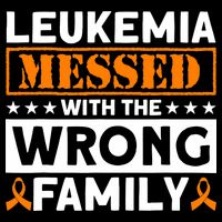 Leukemia Messed With The Wrong Family Leukemia Awareness Drawstring Bag