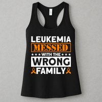 Leukemia Messed With The Wrong Family Leukemia Awareness Womens Tank Top