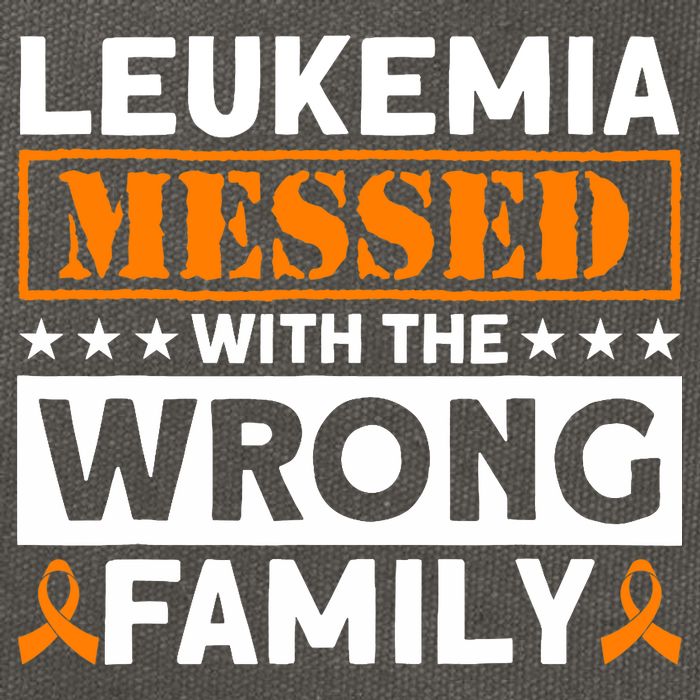 Leukemia Messed With The Wrong Family Leukemia Awareness Cotton Canvas Backpack
