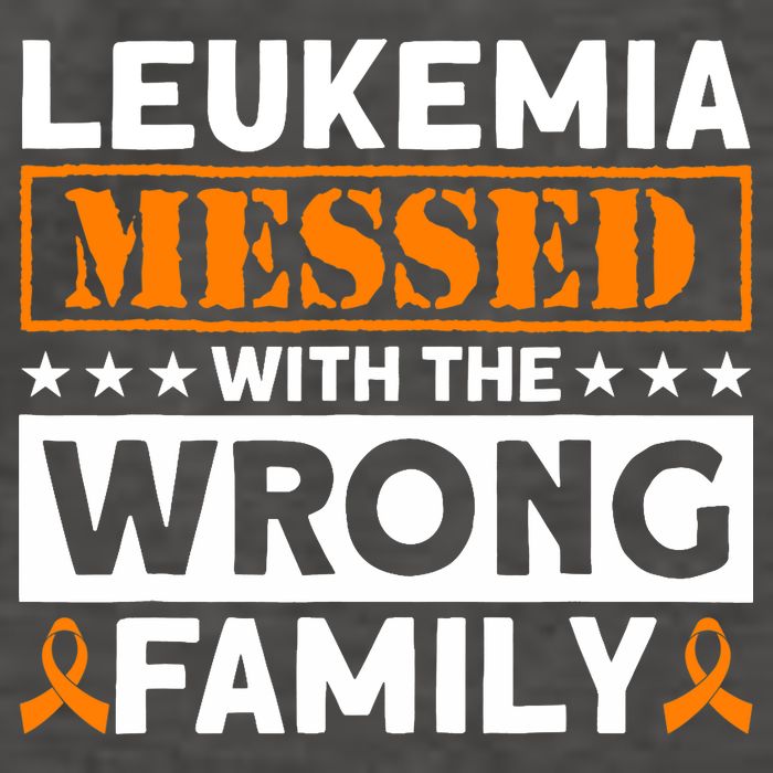 Leukemia Messed With The Wrong Family Leukemia Awareness Vector Backpack