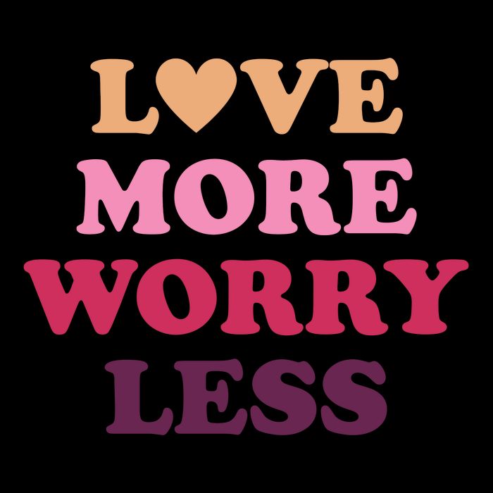 Love More Worry Less Inspiring Quote Zip Tote Bag