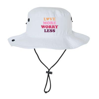 Love More Worry Less Inspiring Quote Bucket Hat