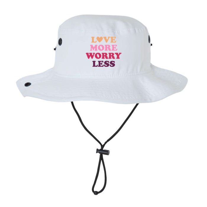 Love More Worry Less Inspiring Quote Bucket Hat