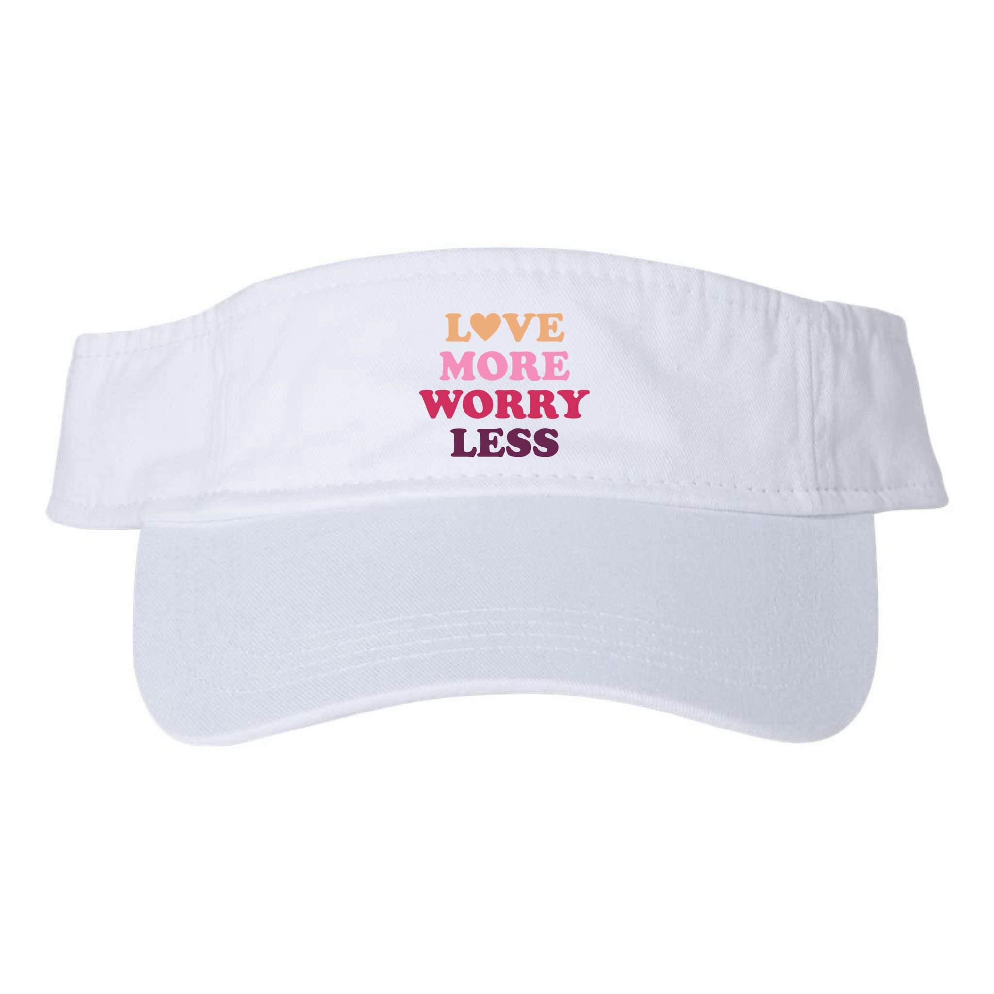 Love More Worry Less Inspiring Quote Visor