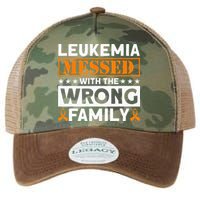 Leukemia Messed With The Wrong Family Leukemia Awareness Legacy Tie Dye Trucker Hat