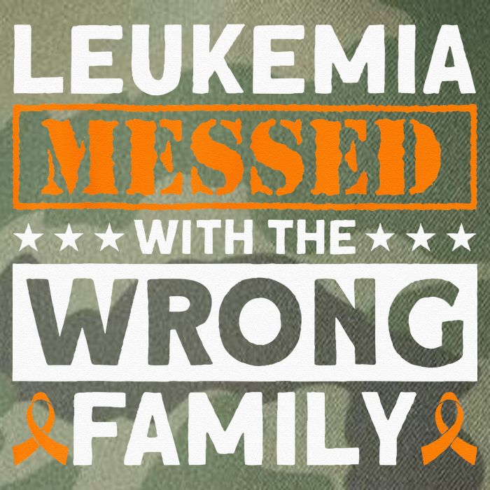 Leukemia Messed With The Wrong Family Leukemia Awareness Legacy Tie Dye Trucker Hat