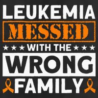 Leukemia Messed With The Wrong Family Leukemia Awareness 7 Panel Mesh Trucker Snapback Hat