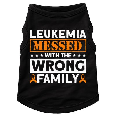 Leukemia Messed With The Wrong Family Leukemia Awareness Doggie Tank
