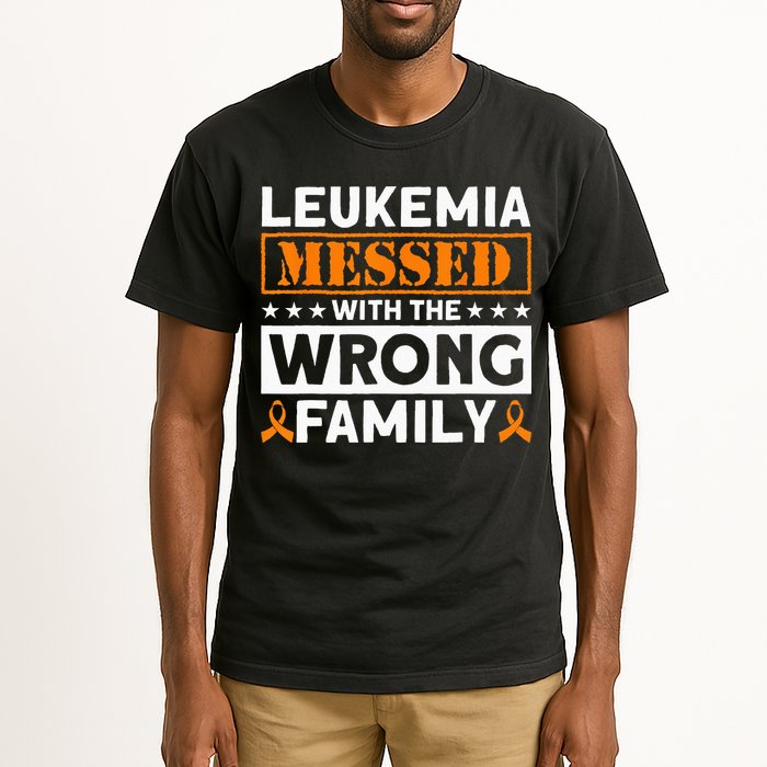 Leukemia Messed With The Wrong Family Leukemia Awareness Tall T-Shirt