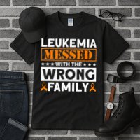 Leukemia Messed With The Wrong Family Leukemia Awareness Tall T-Shirt