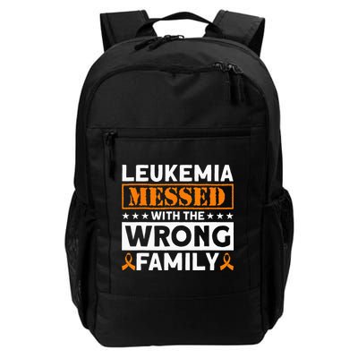 Leukemia Messed With The Wrong Family Leukemia Awareness Backpack