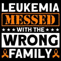 Leukemia Messed With The Wrong Family Leukemia Awareness 16 in Basic Backpack