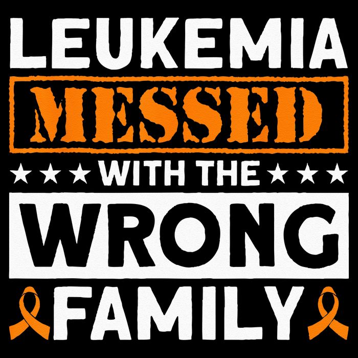 Leukemia Messed With The Wrong Family Leukemia Awareness 16 in Basic Backpack