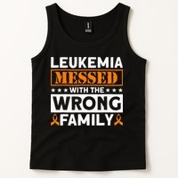Leukemia Messed With The Wrong Family Leukemia Awareness Tank Top