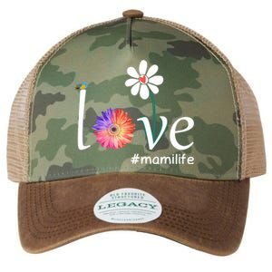 Love #Mamilife Watercolor Flower Bird Grandma Mother's Day Gift Legacy Tie Dye Trucker Hat