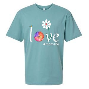 Love #Mamilife Watercolor Flower Bird Grandma Mother's Day Gift Sueded Cloud Jersey T-Shirt