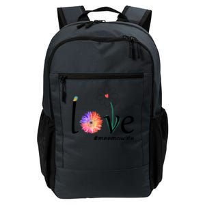 Love #Meemawlife Watercolor Flower Bird Grandma Mother's Day Gift Daily Commute Backpack