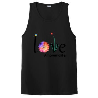 Love #Mommalife Watercolor Flower Bird Cute Mother's Day Gift PosiCharge Competitor Tank