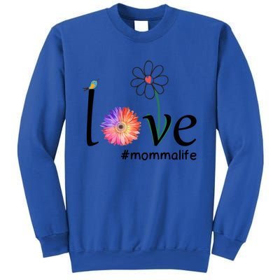 Love #Mommalife Watercolor Flower Bird Cute Mother's Day Gift Sweatshirt