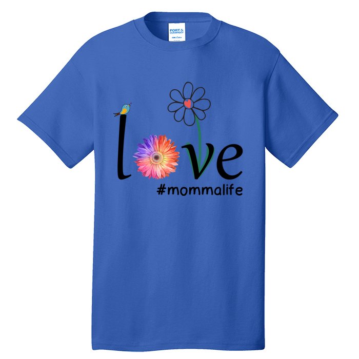 Love #Mommalife Watercolor Flower Bird Cute Mother's Day Gift Tall T-Shirt