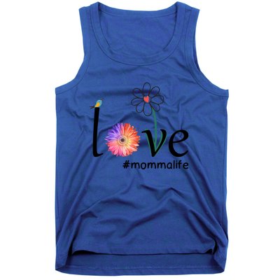 Love #Mommalife Watercolor Flower Bird Cute Mother's Day Gift Tank Top