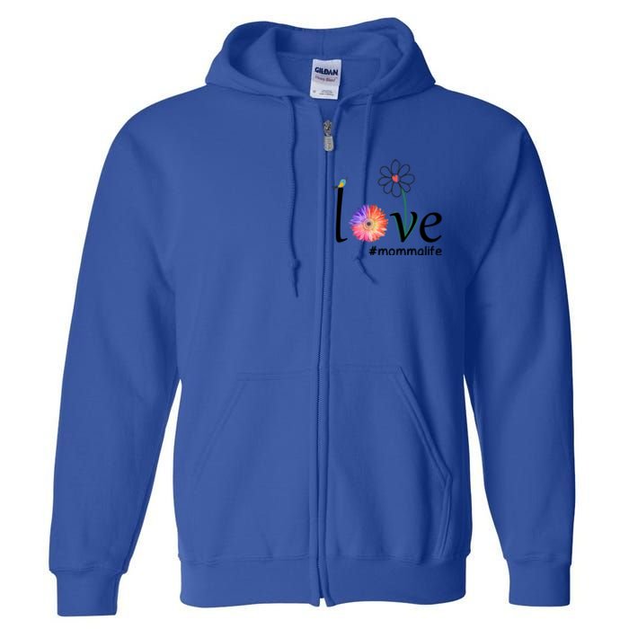 Love #Mommalife Watercolor Flower Bird Cute Mother's Day Gift Full Zip Hoodie