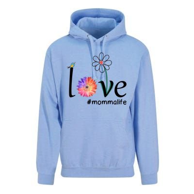 Love #Mommalife Watercolor Flower Bird Cute Mother's Day Gift Unisex Surf Hoodie