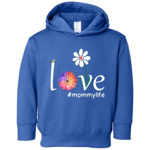 Love #Mommylife Watercolor Flower Bird Cute Mother's Day Gift Toddler Hoodie