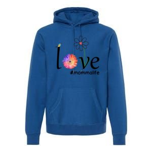 Love #Mommalife Watercolor Flower Bird Cute Mother's Day Gift Premium Hoodie