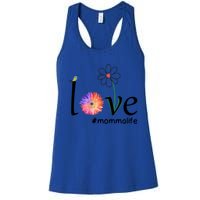 Love #Mommalife Watercolor Flower Bird Cute Mother's Day Gift Women's Racerback Tank