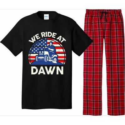 Lawn Mowing We Ride At Dawn Lawn Mower Pajama Set