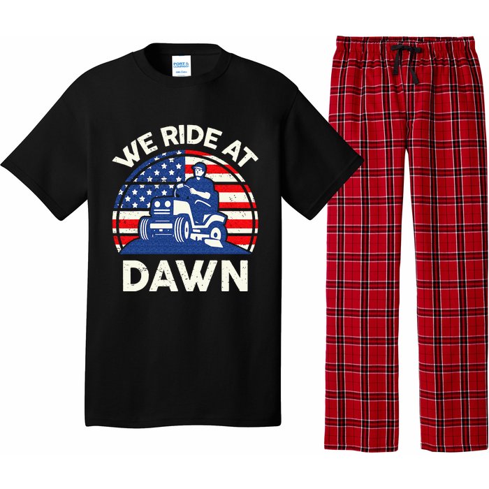 Lawn Mowing We Ride At Dawn Lawn Mower Pajama Set