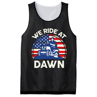 Lawn Mowing We Ride At Dawn Lawn Mower Mesh Reversible Basketball Jersey Tank