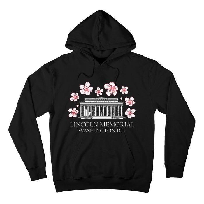 Lincoln Memorial Washington Dc Monut Cherry Blossoms Hoodie