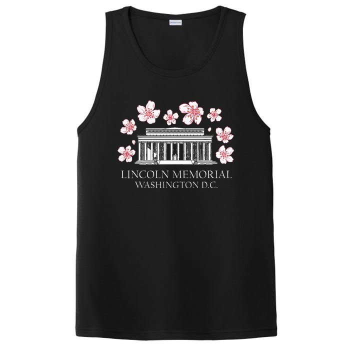 Lincoln Memorial Washington Dc Monut Cherry Blossoms PosiCharge Competitor Tank