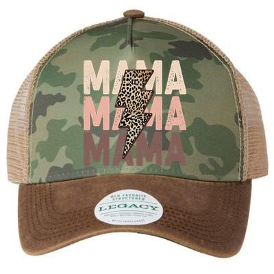 Leopard Mama With Thunder Bolt Lightning Bolt Legacy Tie Dye Trucker Hat