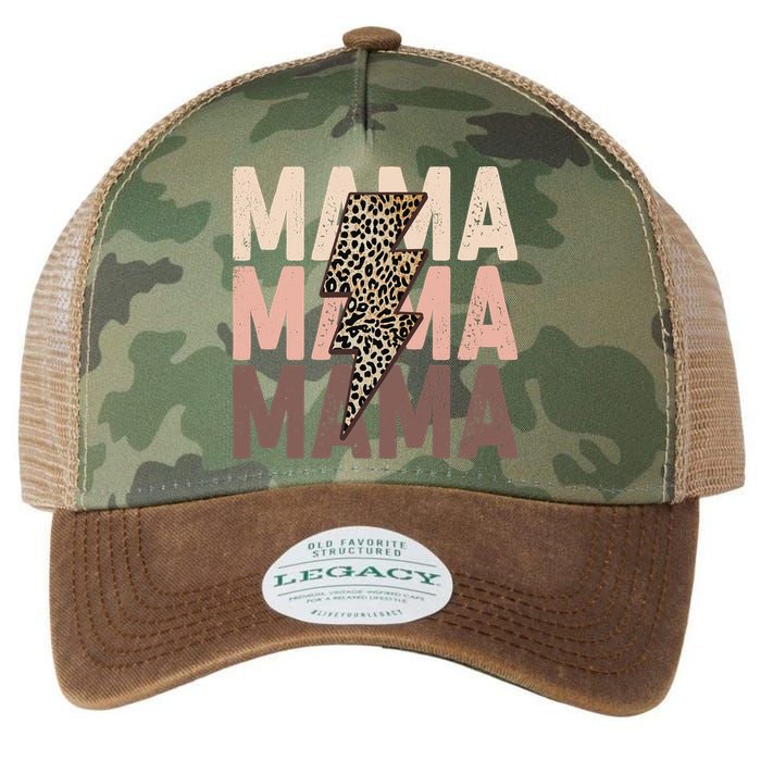 Leopard Mama With Thunder Bolt Lightning Bolt Legacy Tie Dye Trucker Hat