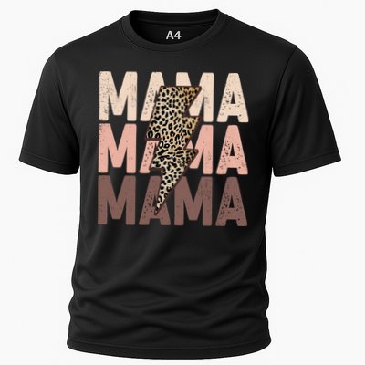 Leopard Mama With Thunder Bolt Lightning Bolt Performance Shirt