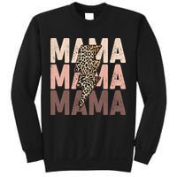 Leopard Mama With Thunder Bolt Lightning Bolt Sweatshirt