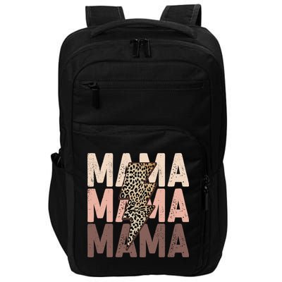 Leopard Mama With Thunder Bolt Lightning Bolt Impact Tech Backpack