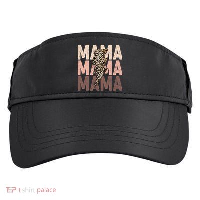 Leopard Mama With Thunder Bolt Lightning Bolt Adult Drive Performance Visor